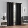 Eclipse ECLIPSE Microfiber Total Privacy Blackout Thermal Grommet Window Curtain for Bedroom 1 Panel 42 x 95 Black