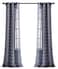 Lush Decor Farmhouse Textured Grommet Sheer Window Curtain Panel Pair 38W x 84L Navy