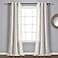 Lush Decor Farmhouse Textured Grommet Sheer Window Curtain Panel Pair 38W x 84L Beige