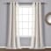 Lush Decor Farmhouse Textured Grommet Sheer Window Curtain Panel Pair 38W x 84L Beige