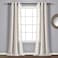 Lush Decor Farmhouse Textured Grommet Sheer Window Curtain Panel Pair 38W x 84L Beige