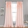 Lush Decor Circle Dream Window Curtains Panel Set for Living Dining Room Bedroom Pair 54W x 84L Blush