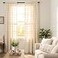 Piper Classics Farmcloth Stripe Panel Curtains Set of 2 96 Long Urban Rustic Farmhouse Style Curtain Natural Cream Woven wBlack Stripes