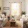 Piper Classics Farmcloth Stripe Panel Curtains Set of 2 96 Long Urban Rustic Farmhouse Style Curtain Natural Cream Woven wBlack Stripes