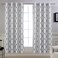 DriftAway Mason Thermal Blackout Grommet Window Curtains Geometric Trellis Pattern 2 Panels Each 52 Inch by 63 Inch Gray