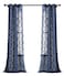 Lush Decor Navy Avon Trellis Grommet Sheer Window Curtain Panel Pair 84 x 38