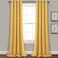 Lush Decor Insulated Grommet Blackout Window Curtain Panels Pair 52 W x 95 L Yellow Classic Modern Design Chic Window Decor Long Curtains For Living Room Bedroom Or Dining Room
