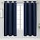 Diraysid Navy Blue Grommet Blackout Curtains for Bedroom Thermal Insulated Room Darkening Curtains Drapes 42x 63 2 Panels