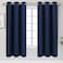 Diraysid Navy Blue Grommet Blackout Curtains for Bedroom Thermal Insulated Room Darkening Curtains Drapes 42x 63 2 Panels