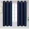 Diraysid Navy Blue Grommet Blackout Curtains for Bedroom Thermal Insulated Room Darkening Curtains Drapes 42x 63 2 Panels