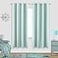 KOUFALL Nursery Curtains Boy Blackout Thermal Insulated Curtains for Baby Room Wide 52 x 63 Inch Length Egg Blue Aqua Pool Green