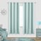 KOUFALL Nursery Curtains Boy Blackout Thermal Insulated Curtains for Baby Room Wide 52 x 63 Inch Length Egg Blue Aqua Pool Green