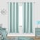KOUFALL Nursery Curtains Boy Blackout Thermal Insulated Curtains for Baby Room Wide 52 x 63 Inch Length Egg Blue Aqua Pool Green