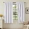 H.VERSAILTEX HVERSAILTEX Linen Look 100 Blackout Bright White Curtains 63 Inches Long for Bedroom Full Light Blocking Rod Pocket Linen Textured Thick Window Curtain Drapes with White Backing 2 Panels