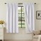 H.VERSAILTEX HVERSAILTEX Linen Look 100 Blackout Bright White Curtains 63 Inches Long for Bedroom Full Light Blocking Rod Pocket Linen Textured Thick Window Curtain Drapes with White Backing 2 Panels