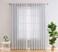 HLC.ME HLCME Lauren Semi Sheer Light Filtering Transparent Pocket Top Back Tab Lightweight Floor Length Window Curtains Drapery Panels Bedroom Living Room 2 Panels 54 x 84 Inch Silver Grey