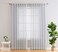 HLC.ME HLCME Lauren Semi Sheer Light Filtering Transparent Pocket Top Back Tab Lightweight Floor Length Window Curtains Drapery Panels Bedroom Living Room 2 Panels 54 x 84 Inch Silver Grey