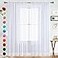 SpaceDresser Basic Rod Pocket Sheer Voile Window Curtain Panels White 1 Pair 2 Panels 52 Width 90 Inch Long for Kitchen Bedroom Children Living Room YardWhite52 W x 90 L