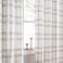 Randall Brown White Light Filtering Drapes 54 Inch Long with Nickel GrommetSemiSheer LinenLook Plaid Curtains with Soft TouchHeavy Rustic Farmhouse Style for Living Room54x54 2 Panels