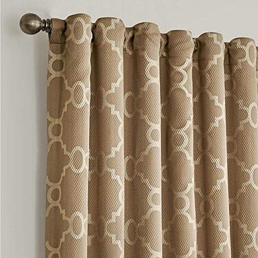 Eclipse ECLIPSE Correll Thermalayer Blackout Window Curtain Panel Taupe 52x63 63 Inches