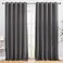 NICETOWN Blackout Curtains Panels for Bedroom 3 Pass Microfiber Noise Reducing Thermal Insulated Solid Ring Top Blackout Window Drapes 2 Panels 66 x 90 Inch Gray