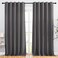 NICETOWN Blackout Curtains Panels for Bedroom 3 Pass Microfiber Noise Reducing Thermal Insulated Solid Ring Top Blackout Window Drapes 2 Panels 66 x 90 Inch Gray