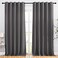 NICETOWN Blackout Curtains Panels for Bedroom 3 Pass Microfiber Noise Reducing Thermal Insulated Solid Ring Top Blackout Window Drapes 2 Panels 66 x 90 Inch Gray