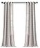 Lush Decor Farmhouse Textured Grommet Sheer Window Curtain Panel Pair 38W x 84L Gray
