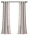 Lush Decor Farmhouse Textured Grommet Sheer Window Curtain Panel Pair 38W x 84L Gray