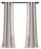 Lush Decor Farmhouse Textured Grommet Sheer Window Curtain Panel Pair 38W x 84L Gray