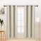 LORDTEX Linen Look Textured Blackout Curtains with Thermal Insulated Liner Heavy Thick Grommet Window Drapes for Bedroom 40 x 63 Inches Ivory Set of 2 Panels