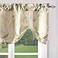 Leeva Tie Up Curtains for Small Windows Linen Textured Birds Print Pattern Tieup for Bedroom One Panel 52 x 18 Green