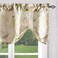 Leeva Tie Up Curtains for Small Windows Linen Textured Birds Print Pattern Tieup for Bedroom One Panel 52 x 18 Green