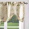 Leeva Tie Up Curtains for Small Windows Linen Textured Birds Print Pattern Tieup for Bedroom One Panel 52 x 18 Green