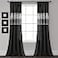 Lush Decor Night Sky Window Curtain Panel Single 42W x 84L Black Sequin Backdrop Curtain Room Darkening Curtains For Bedroom Glam Decor