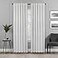 Eclipse Absolute Zero Harper Velvet Blackout Thermal Insulated Rod Pocket Curtains for Bedroom Single Panel 50 x 108 Snow