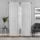 Eclipse Absolute Zero Harper Velvet Blackout Thermal Insulated Rod Pocket Curtains for Bedroom Single Panel 50 x 108 Snow