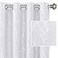 H.VERSAILTEX HVERSAILTEX White Curtains for Bedroom Foil Print Twig Tree Branch Thermal Insulated Grommet Curtain Drapes Light Blocking Thick Soft Window Curtains for Living 52 x 96 Inch 2 Panels Pure