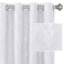 H.VERSAILTEX HVERSAILTEX White Curtains for Bedroom Foil Print Twig Tree Branch Thermal Insulated Grommet Curtain Drapes Light Blocking Thick Soft Window Curtains for Living 52 x 96 Inch 2 Panels Pure