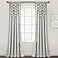 Lush Decor Boho Pom Pom Tassel Linen Textured Window Curtain Panel Single 52 W x 84 L Light Gray