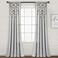 Lush Decor Boho Pom Pom Tassel Linen Textured Window Curtain Panel Single 52 W x 84 L Light Gray