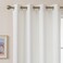 MvchennL White Linen Curtains 102 Inch Long Curtains 2 Panels Set Light Filtering Semi Sheer Drapes Natural Grommet Top Thick Window Treatments for Living RoomBedroomDining Room