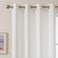 MvchennL White Linen Curtains 102 Inch Long Curtains 2 Panels Set Light Filtering Semi Sheer Drapes Natural Grommet Top Thick Window Treatments for Living RoomBedroomDining Room
