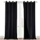 NICETOWN Extra Long Truly Blackout Drapes for Hall and Villa 100 Blackout Window Curtain Panels with Black Lined for Night Shift Worker 52inch Width Each Panel 108inch Length Black 2 Pieces