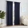Eclipse ECLIPSE Solid Thermapanel Modern Room Darkening Rod Pocket Window Curtain for Bedroom 1 Panel 54 x 54 Navy