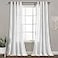 Lush Decor Hygge Stripe Window Curtain Panel Pair 108 Long x 52 Wide Black White