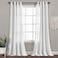 Lush Decor Hygge Stripe Window Curtain Panel Pair 108 Long x 52 Wide Black White