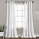 Lush Decor Hygge Stripe Window Curtain Panel Pair 108 Long x 52 Wide Black White