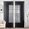 MIULEE 2 Panels Solid Color Sheer Window Curtains Elegant Halloween Window Voile PanelsDrapesTreatment for Bedroom Living Room 54 X 84 Inches Black
