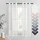 NICETOWN Linen Sheer Curtains Flax Texture for Bedroom Windows Grommet Semi Sheer Vertical Drapes Privacy with Light Filter for Nursery White 36 Wide by 63 Long 2 Pieces